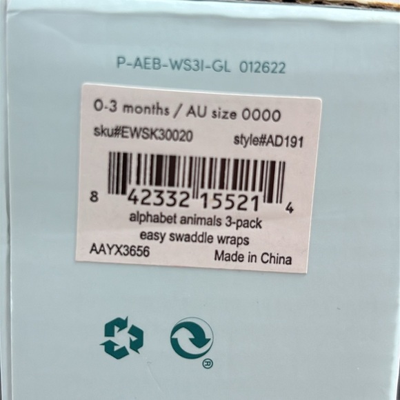 Aden + Anais Essentials Baby Wrap Swaddles 2 Pack 0-3 Months NEW - Picture 4 of 4